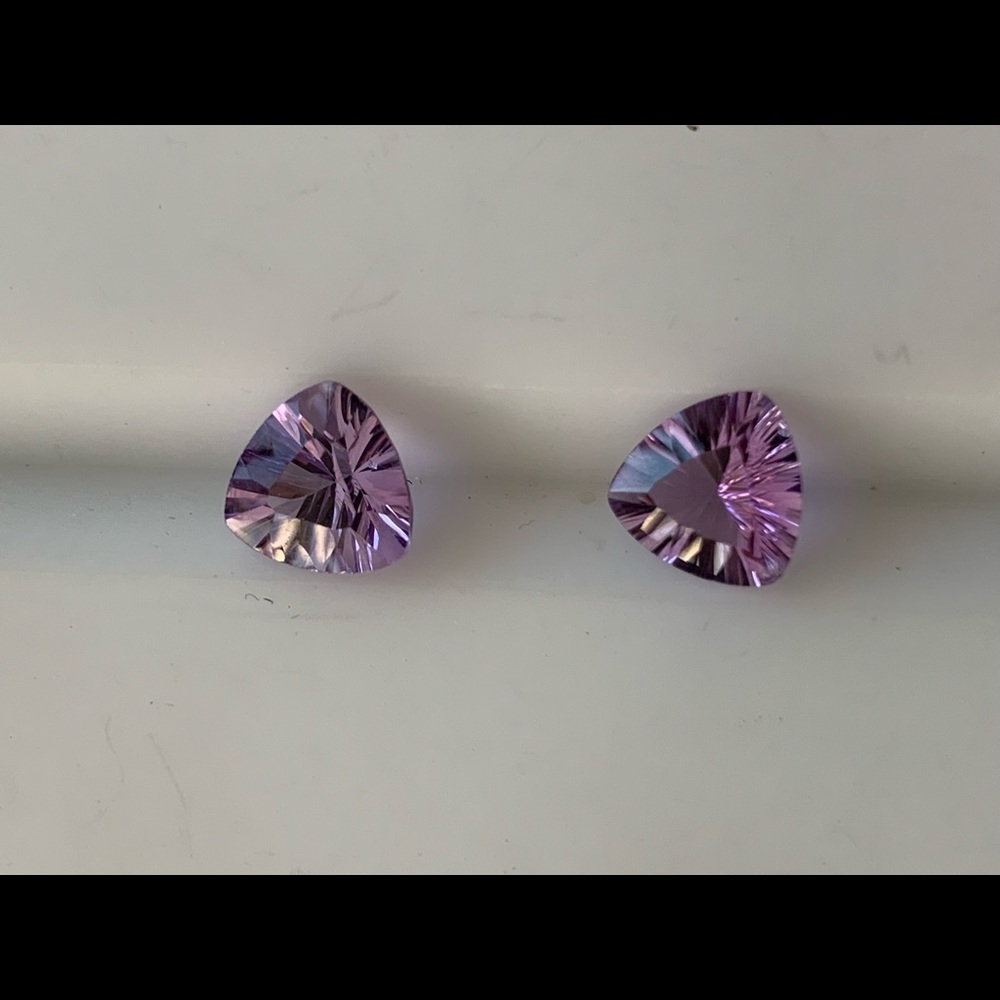 NWOT Genuine Amethyst Trillions - Picture 4 of 6